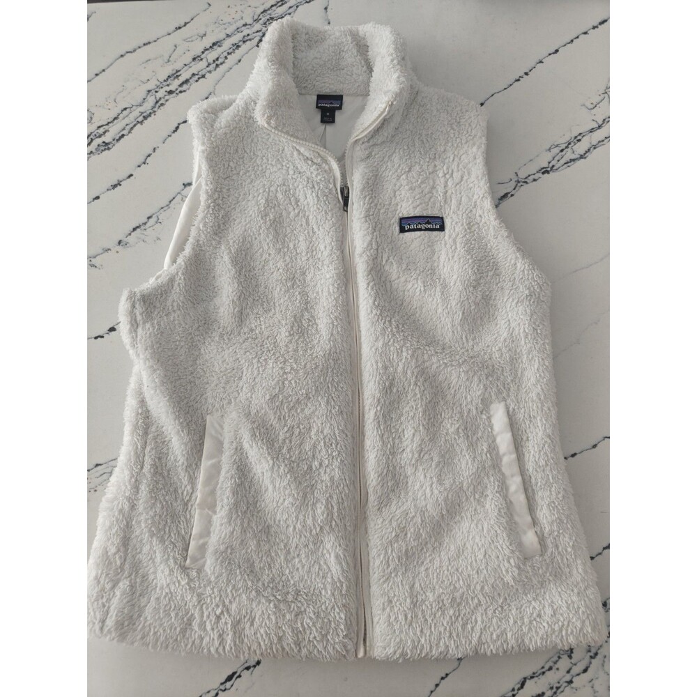 Patagonia Los Gatos Fleece Vest (Style 25216) Birch White Teddy Style Zipped M